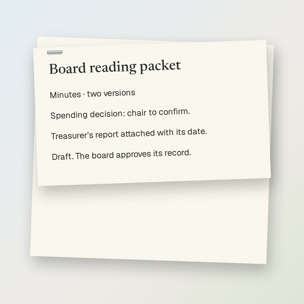 What you get: A packet index with file dates, missing attachments, conflicting versions and a draft request to each document owner.