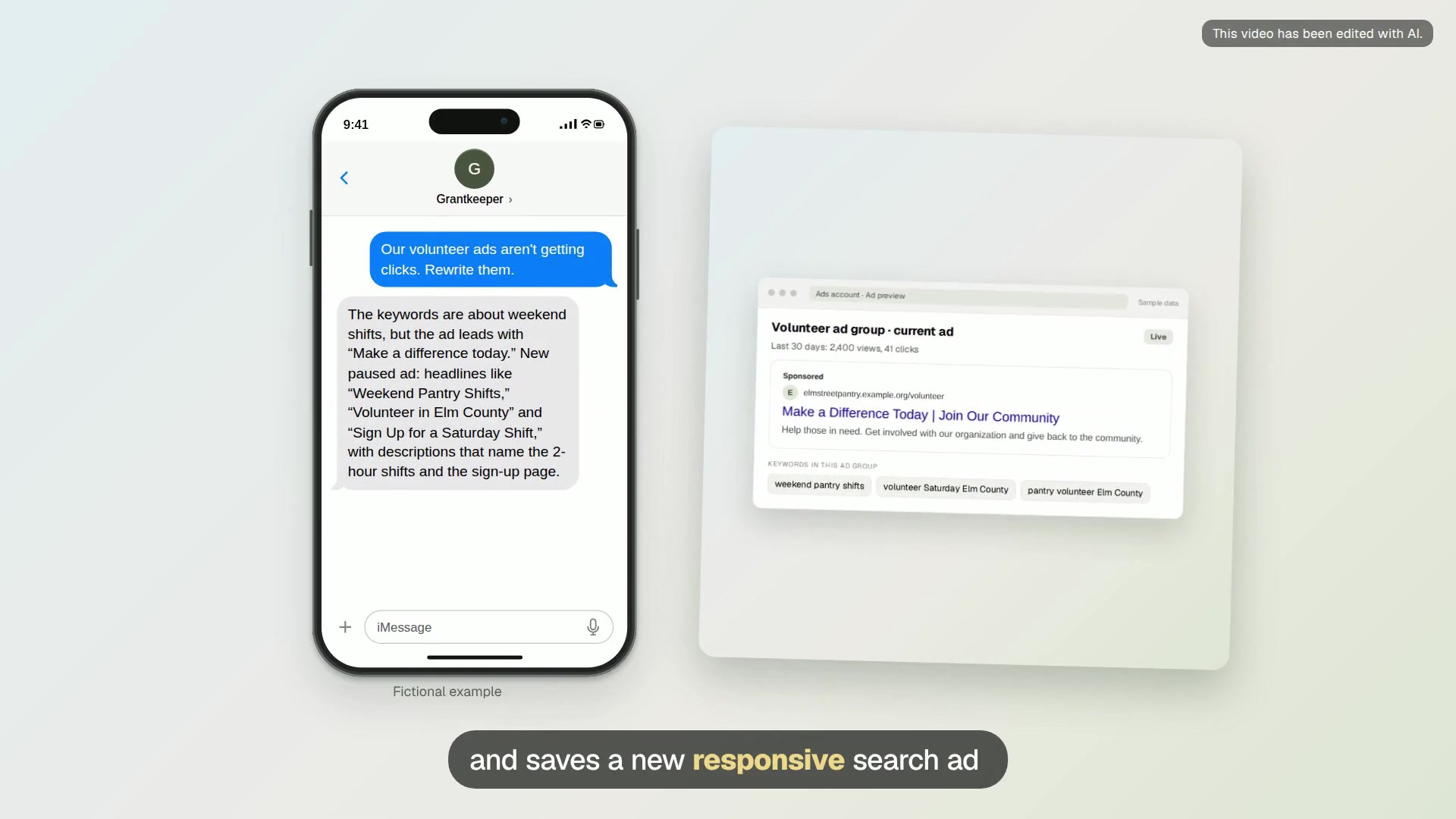 Texto nuevo para anuncios que necesitan una revisión video
