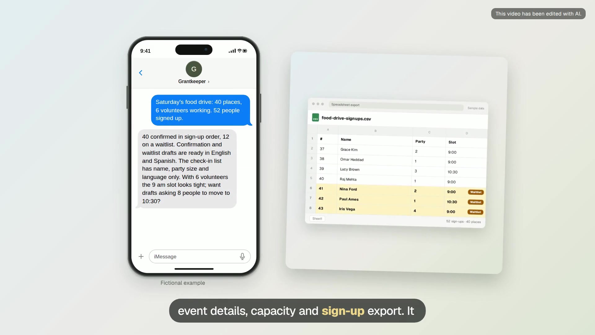 Inscripciones y lista de asistencia para eventos video